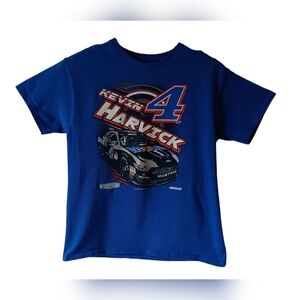 NASSCAR #4 Kevin Harvick boy's blue short-sleeve graphic t-shirt size L
